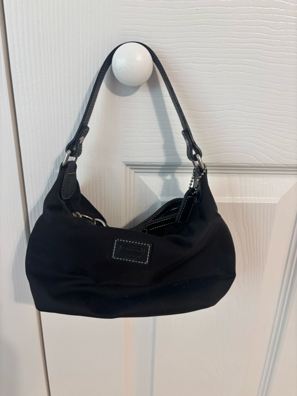 Coach Black Shoulder Bag with Leather Strap